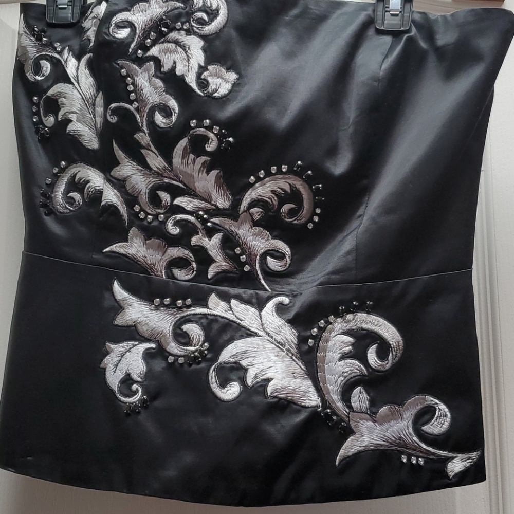 pencil skirt and strapless top